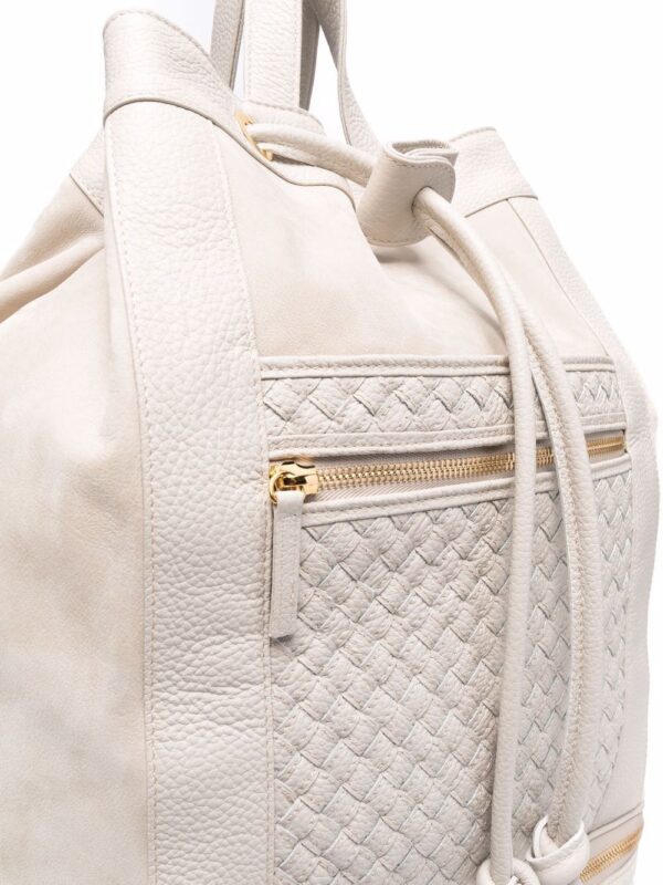 Eleventy braided-panel leather backpack - Image 4