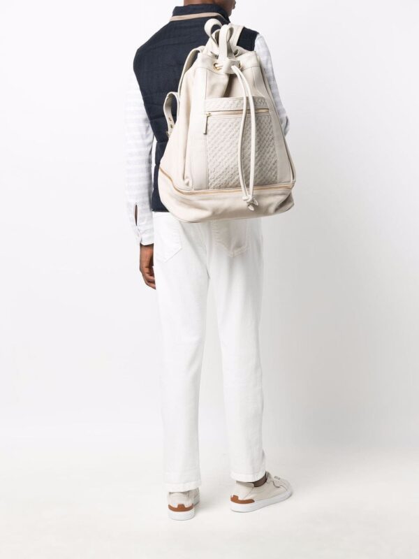 Eleventy braided-panel leather backpack - Image 2