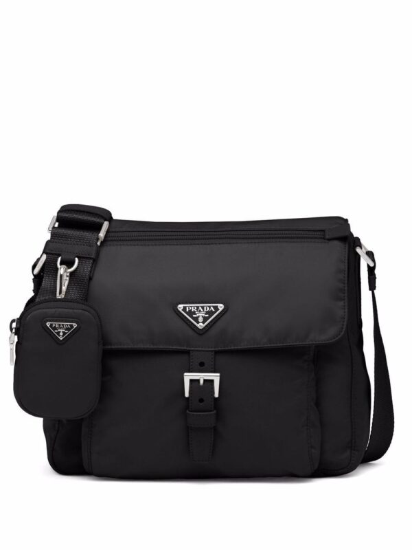 Prada Re-Nylon triangle logo-plaque shoulder bag