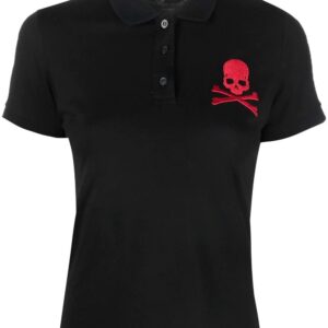 Philipp Plein  skull-patch polo shirt