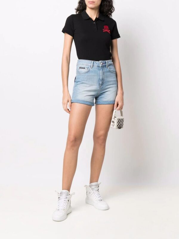 Philipp Plein  skull-patch polo shirt - Image 2