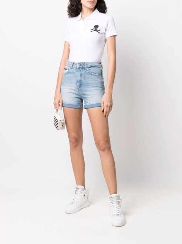 Philipp Plein  skull-patch polo shirt - Image 2