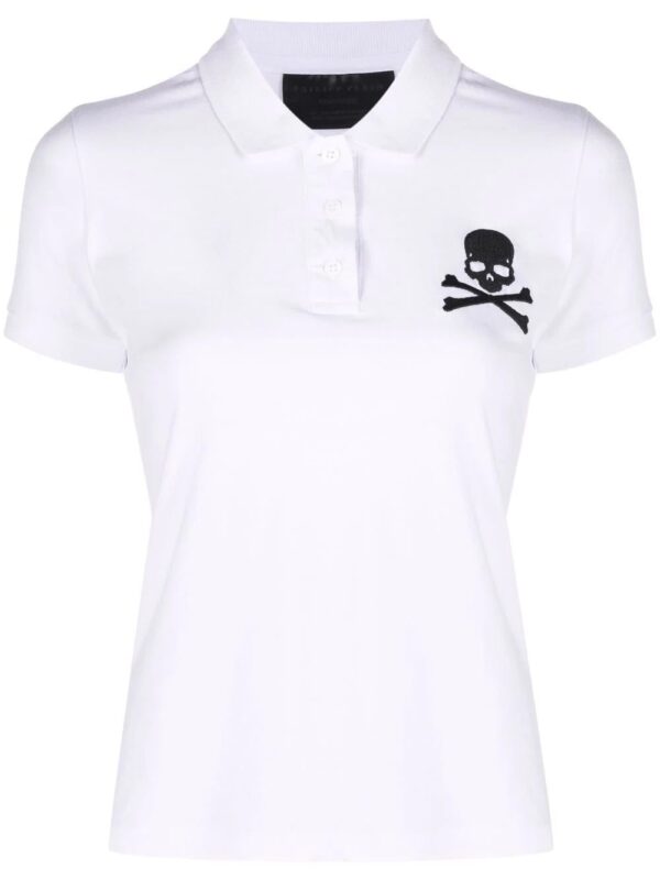 Philipp Plein  skull-patch polo shirt