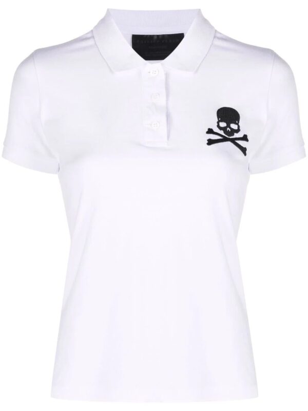 Philipp Plein  skull-patch polo shirt