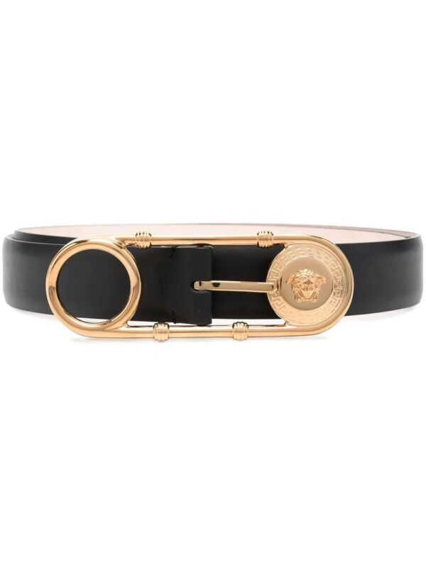 Versace  safety pin-buckle leather belt
