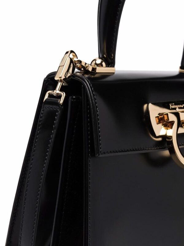 Ferragamo Gancini leather tote bag - Image 4