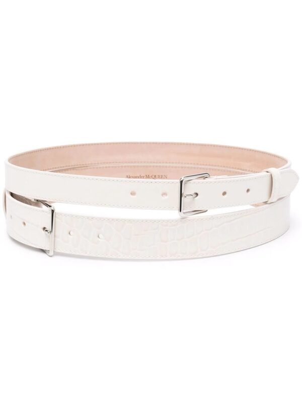 Alexander McQueen  embossed-texture belt