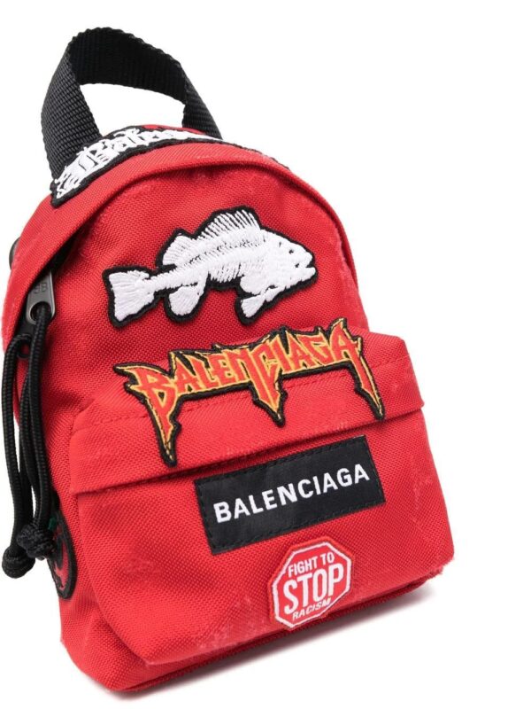 Balenciaga logo-patch zip-up backpack - Image 4
