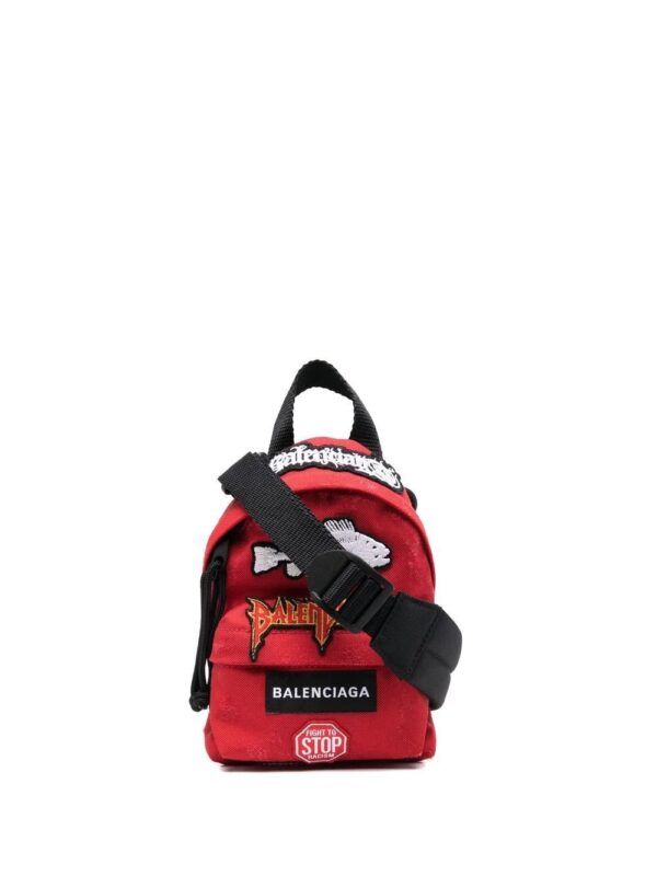 Balenciaga logo-patch zip-up backpack