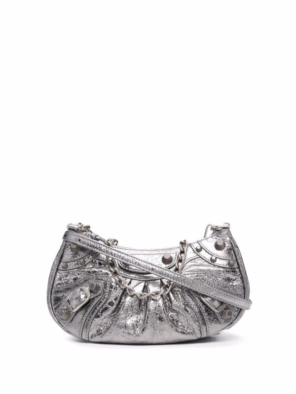 Balenciaga mini Le Cagole metallic shoulder bag