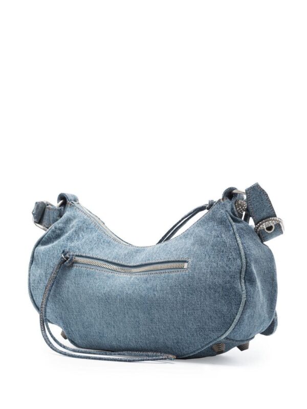 Balenciaga small Le Cagole denim shoulder bag - Image 3