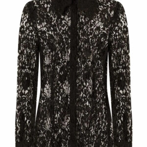 Dolce & Gabbana  sheer-lace long-sleeve shirt