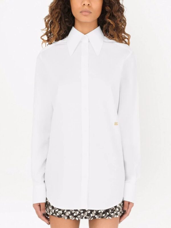 Dolce & Gabbana  cotton poplin longline shirt - Image 3