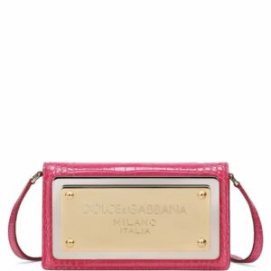 Dolce & Gabbana logo-tag leather phone bag