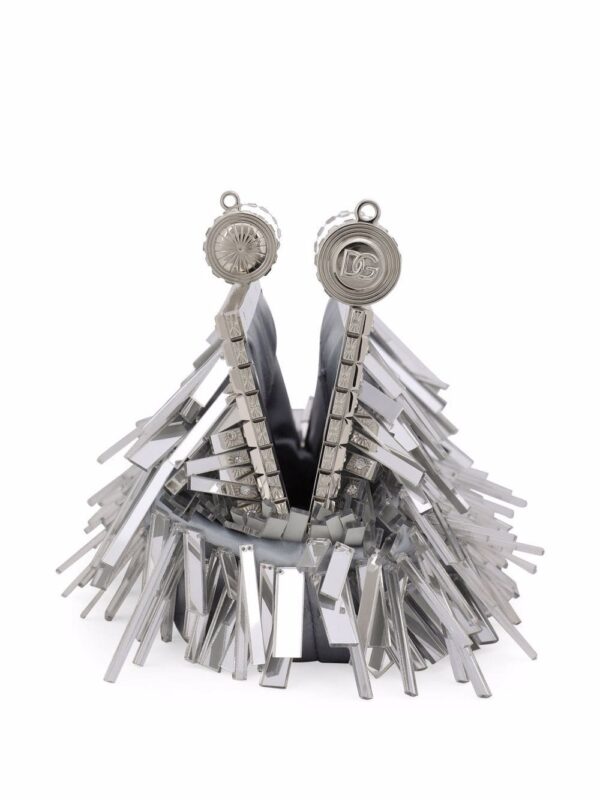 Dolce & Gabbana fringed leather clutch bag - Image 4