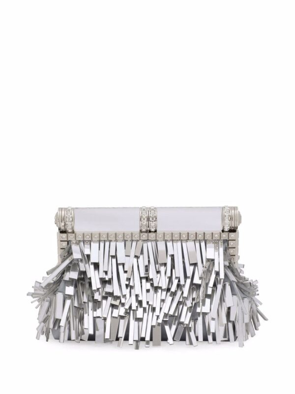 Dolce & Gabbana fringed leather clutch bag