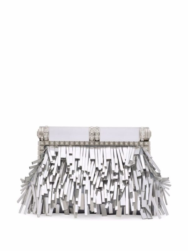 Dolce & Gabbana fringed leather clutch bag - Image 3