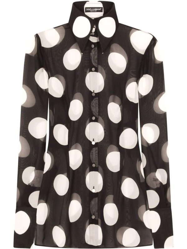 Dolce & Gabbana  polka dot silk shirt
