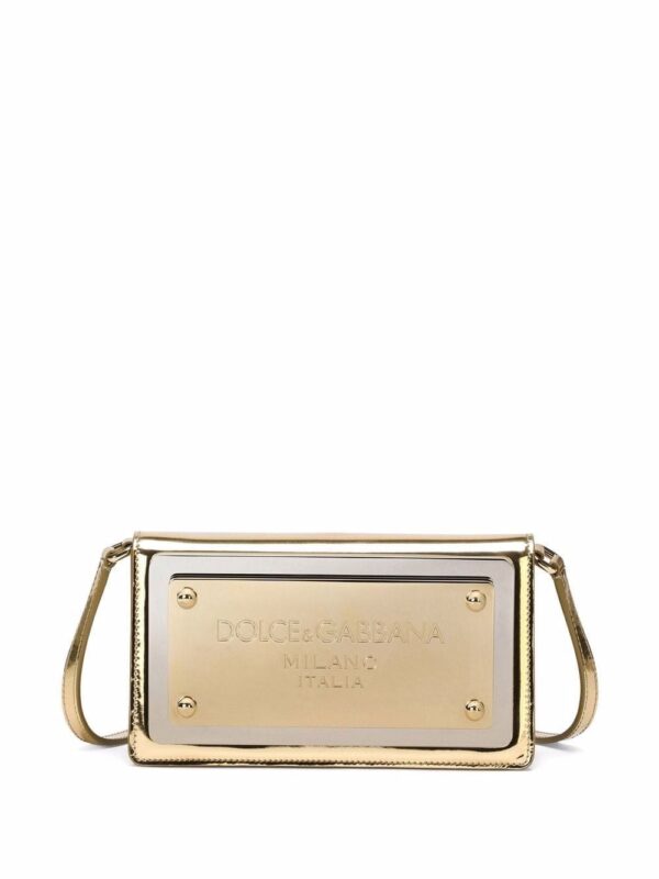 Dolce & Gabbana logo-tag leather phone bag