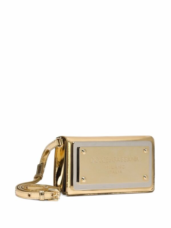 Dolce & Gabbana logo-tag leather phone bag - Image 4