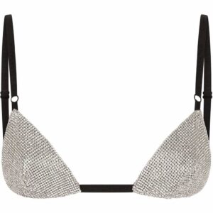 Dolce & Gabbana crystal mesh triangle bra