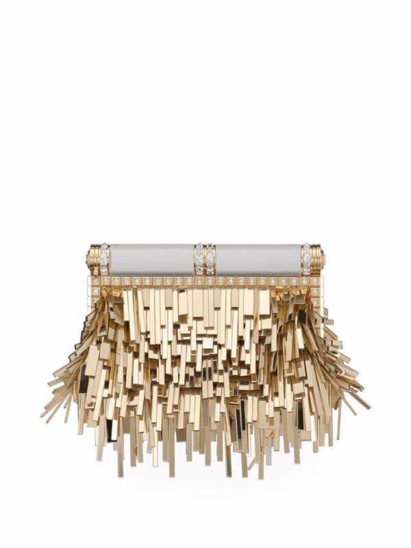 Dolce & Gabbana fringed leather clutch bag - Image 2