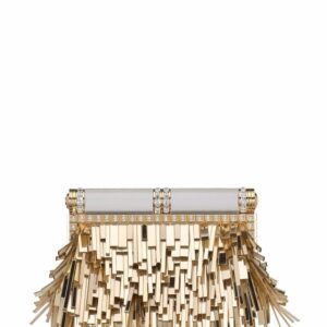 Dolce & Gabbana fringed leather clutch bag