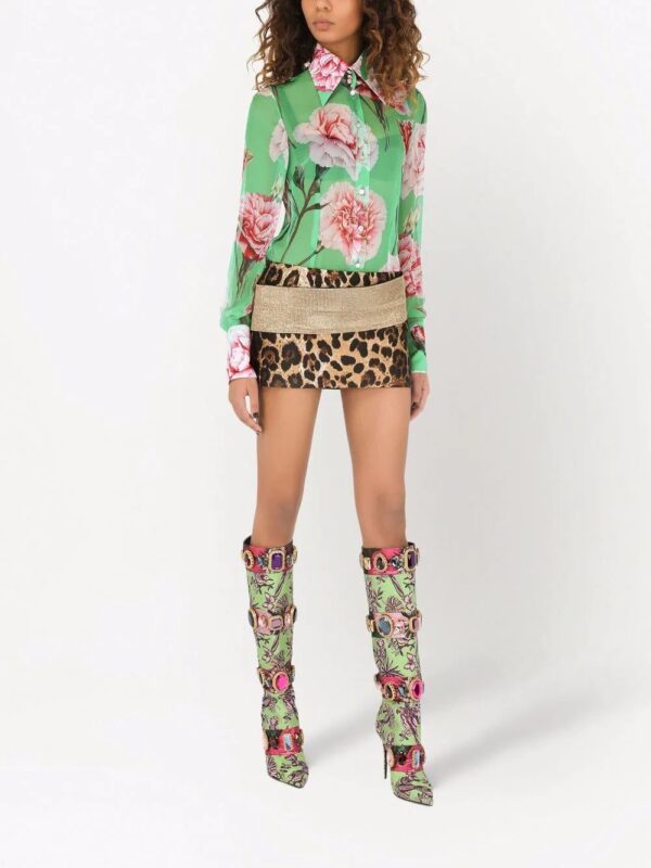 Dolce & Gabbana  floral-print silk georgette shirt - Image 2