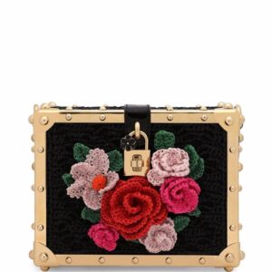 Dolce & Gabbana Dolce Box raffia top-handle bag