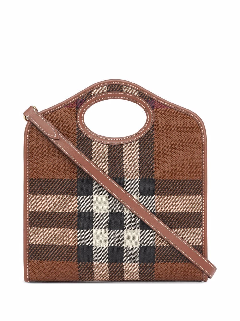 Burberry mini knitted check Pocket bag - Image 3