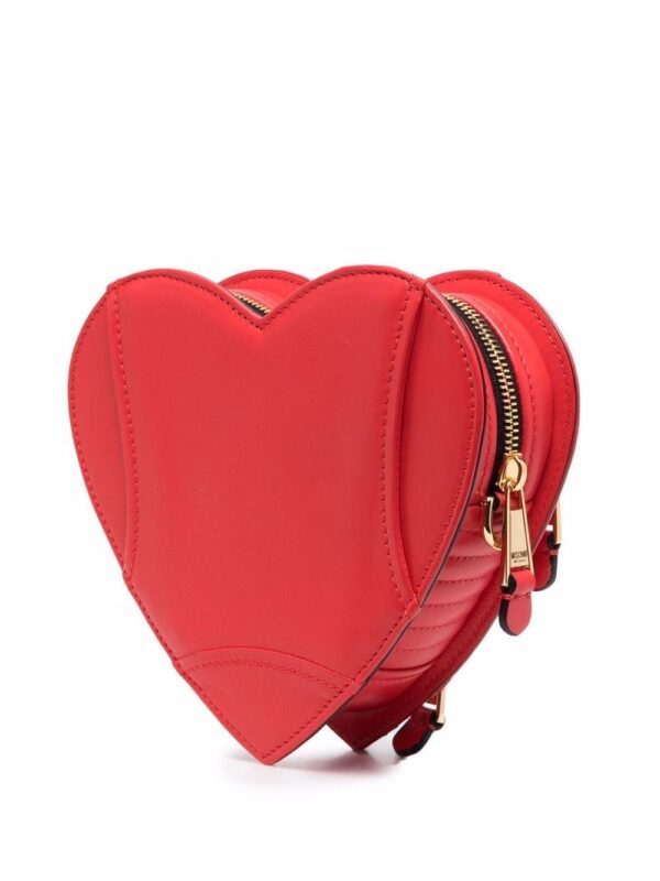 Moschino heart-shape moto shoulder bag - Image 3