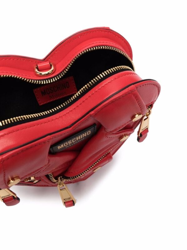 Moschino heart-shape moto shoulder bag - Image 5