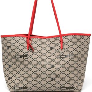 Off-white  Arrows-logo print tote bag
