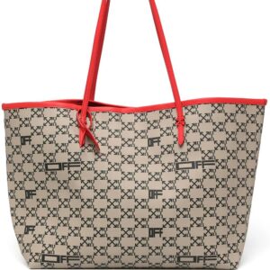 Off-White  Arrows-logo print tote bag