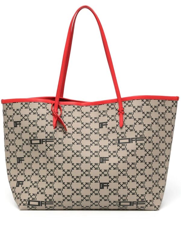 Off-White  Arrows-logo print tote bag