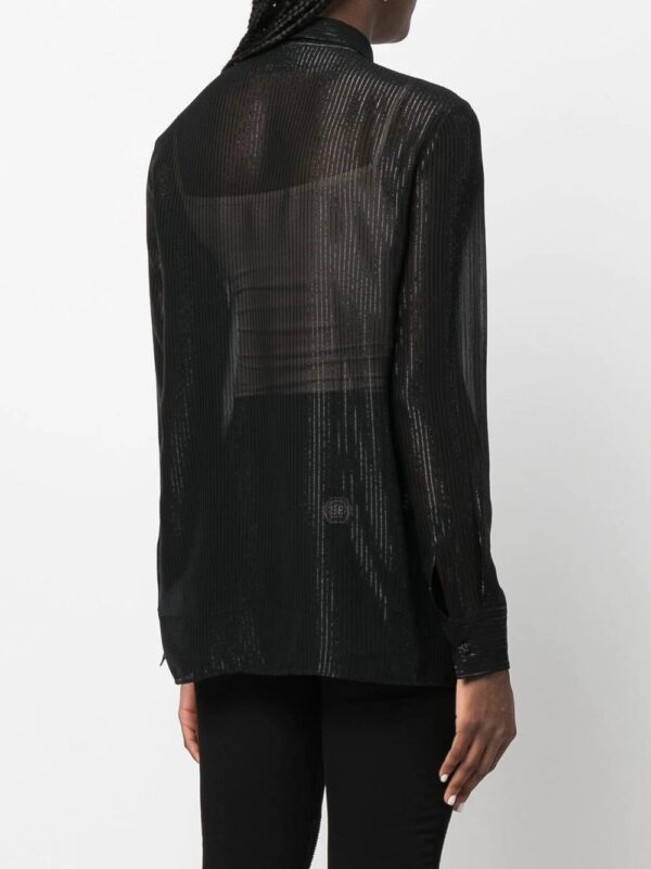 Philipp Plein  semi-sheer button-down shirt - Image 4