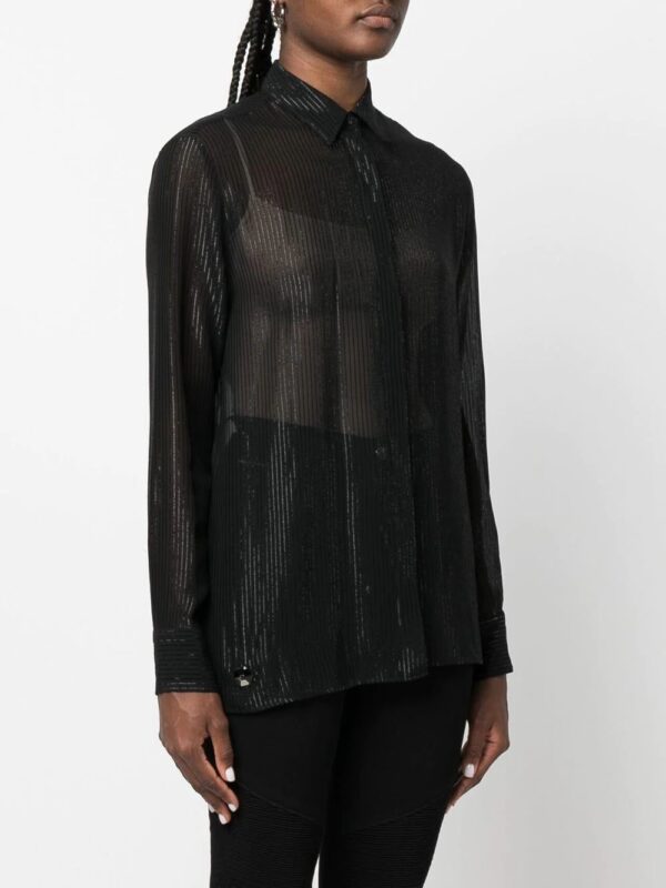 Philipp Plein  semi-sheer button-down shirt - Image 3
