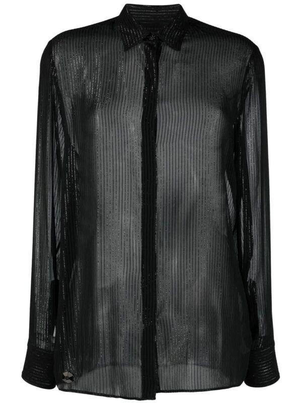 Philipp Plein  semi-sheer button-down shirt