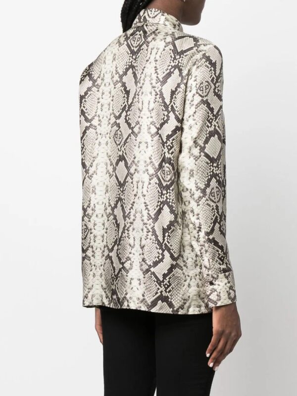Philipp Plein  snakeskin-print button-down shirt - Image 4