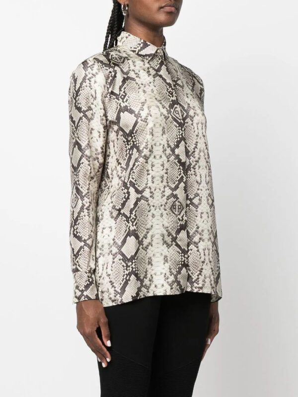 Philipp Plein  snakeskin-print button-down shirt - Image 3