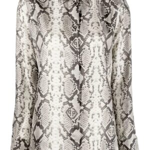 Philipp Plein  snakeskin-print button-down shirt