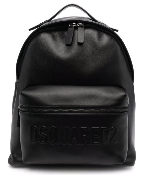 Dsquared2 logo-embossed leather backpack
