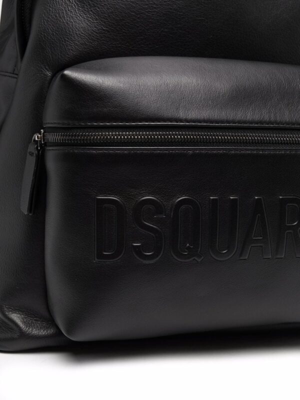 Dsquared2 logo-embossed leather backpack - Image 4