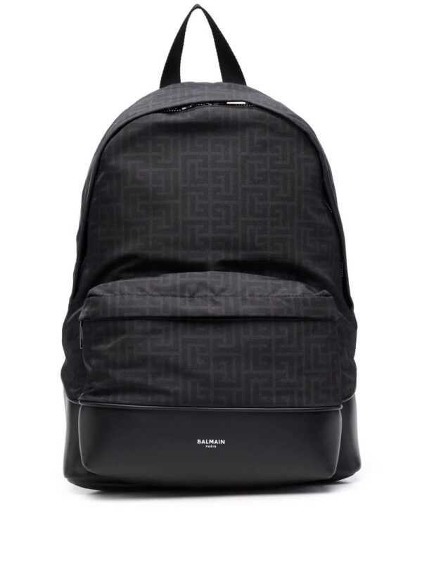 Balmain monogram-print backpack