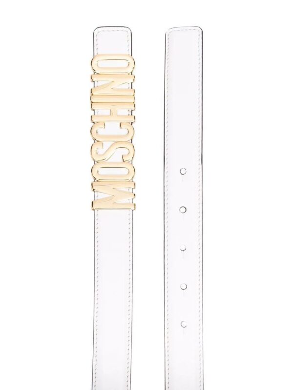 Moschino  logo-letter leather belt - Image 2
