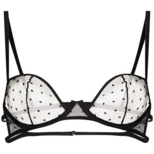 Kiki de Montparnasse  Merci embroidered balconette bra