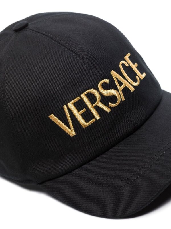 Versace embroidered-logo cotton cap - Image 5