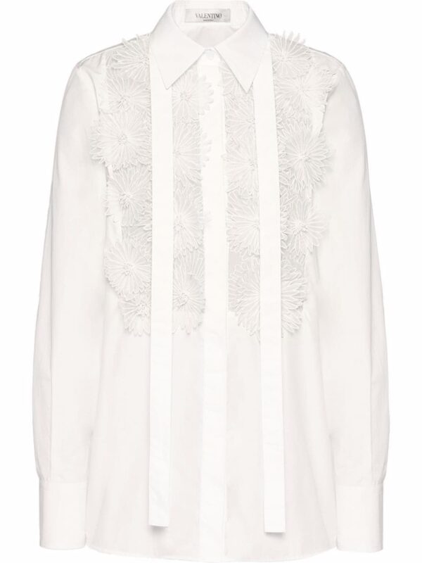 Valentino Garavani  appliqué-detail long-sleeve shirt