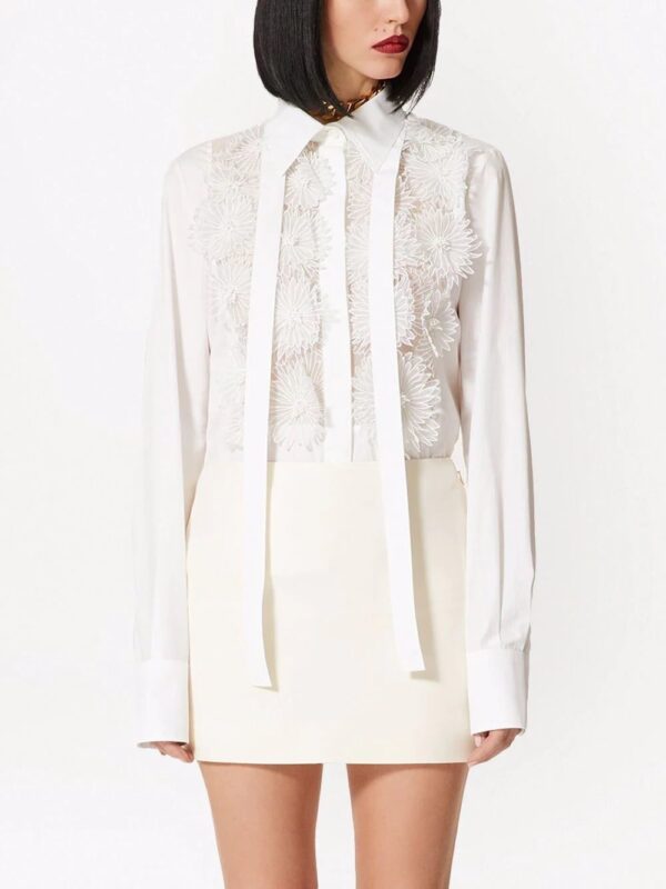 Valentino Garavani  appliqué-detail long-sleeve shirt - Image 3