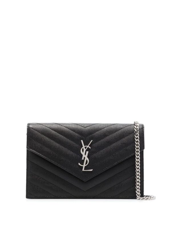 Saint Laurent quilted logo-plaque shoulder bag